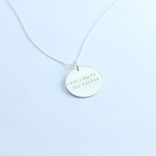 COORDINATES DISK PENDENT