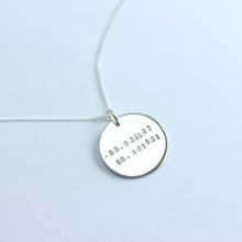 COORDINATES DISK PENDENT