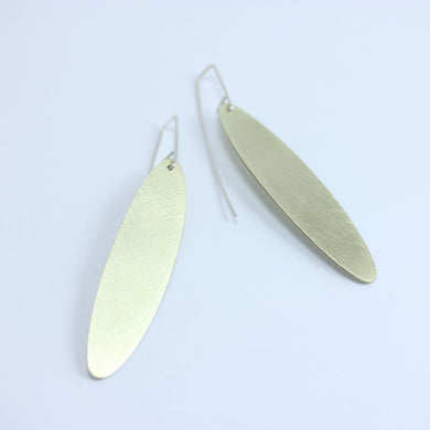 LONG AND LEAN OVAL DROP EARRINGS